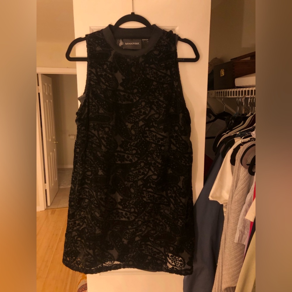 Black. Velvet. MINKPINK dress.
